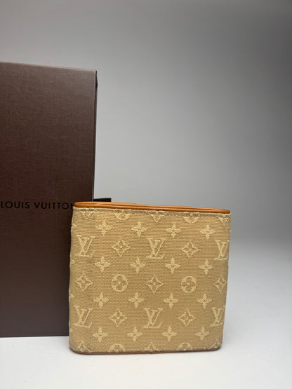Vintage Louis Vuitton Canvas Monogram Wallet Yellow white