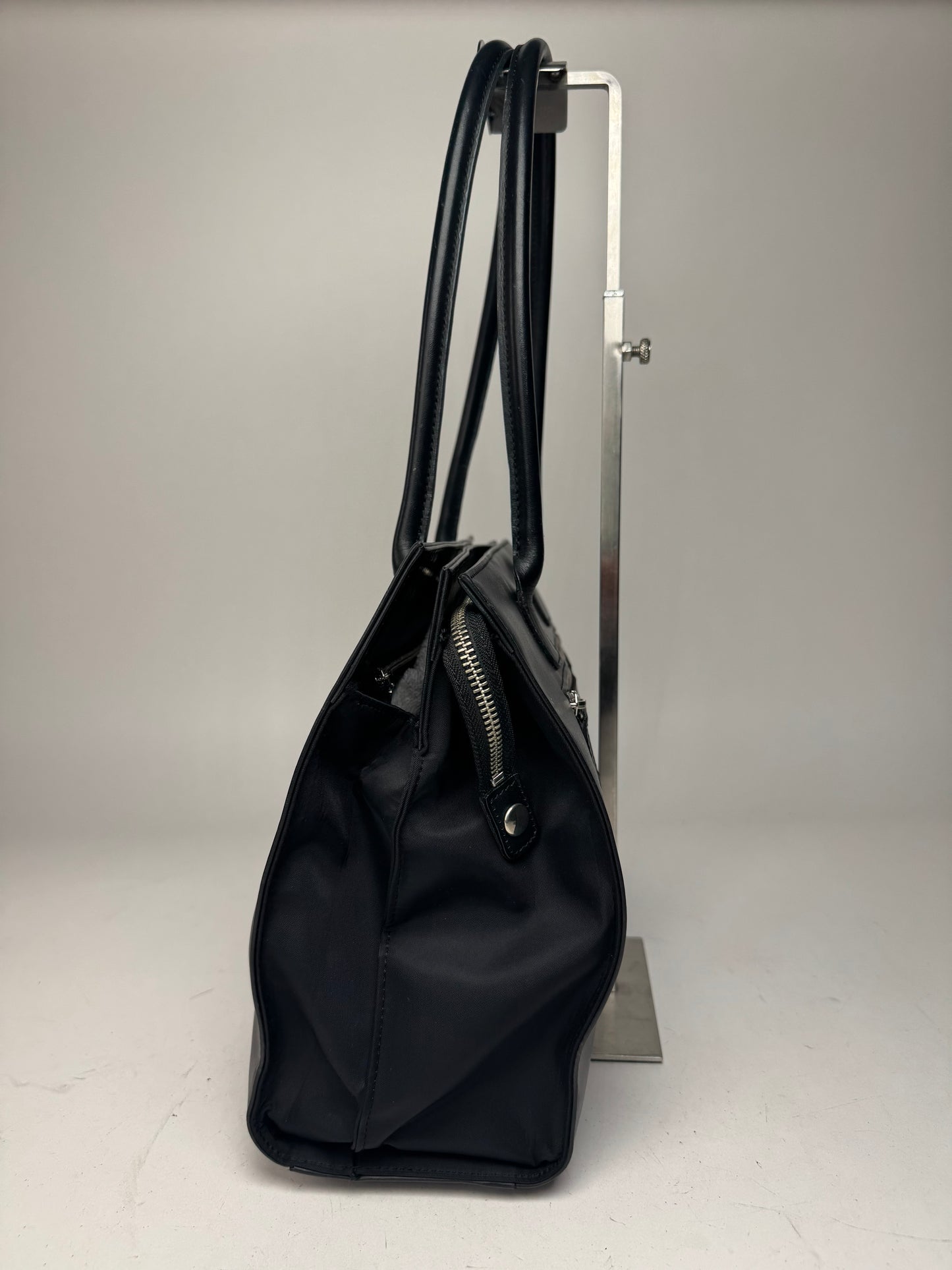 Vintage Courreges Leather Handbag Black