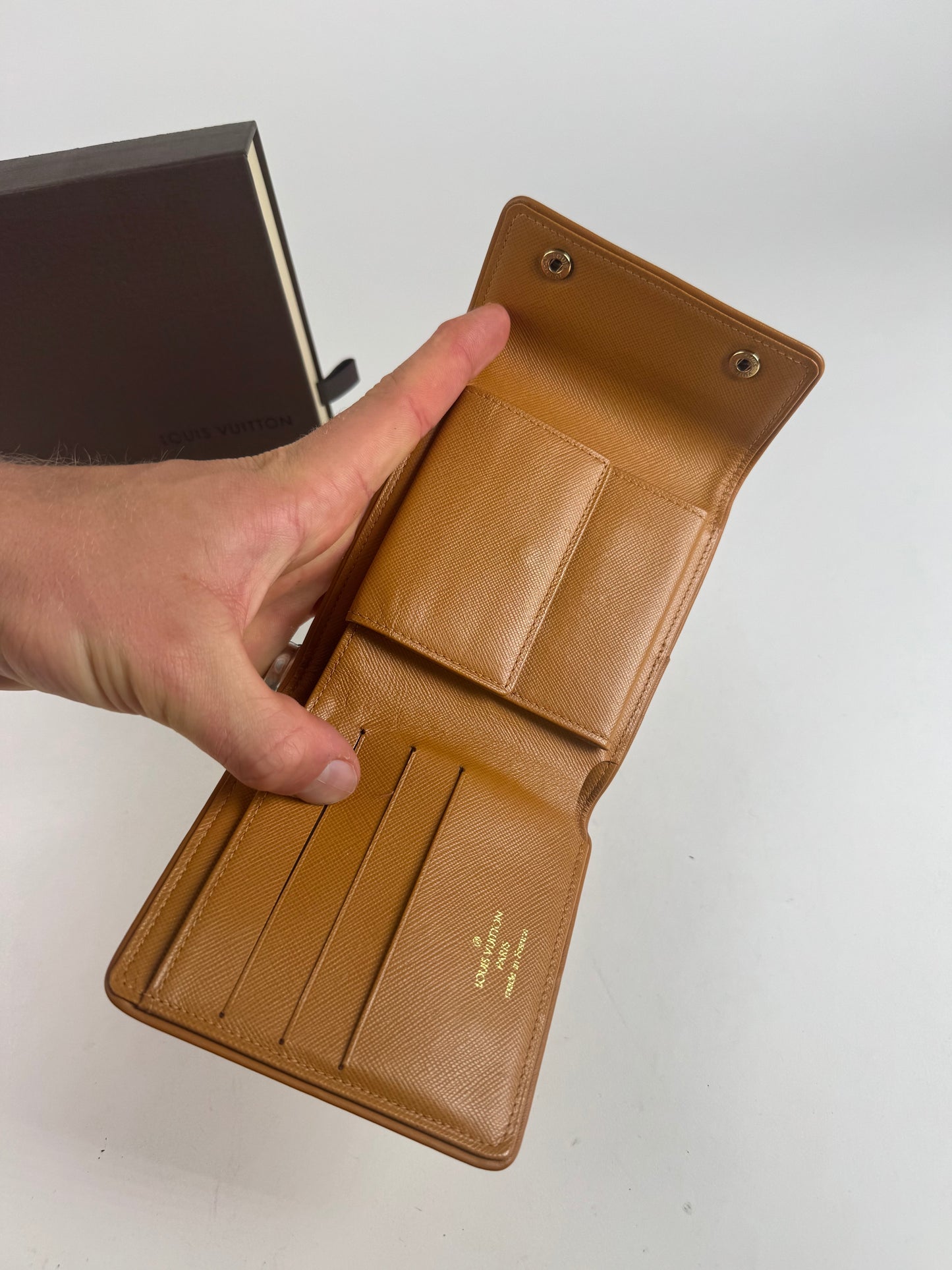 Vintage Louis Vuitton Canvas Monogram Wallet Yellow white