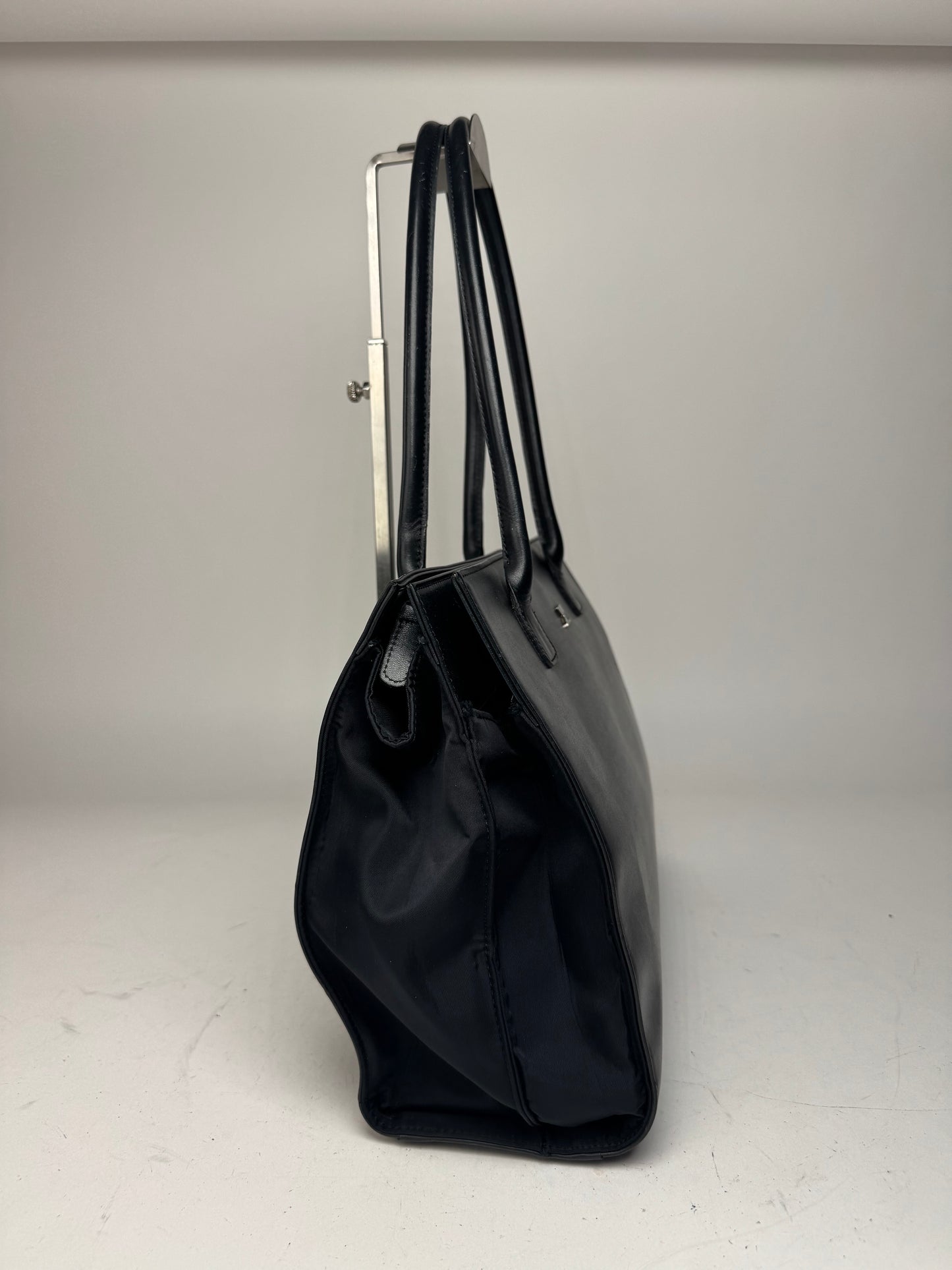 Vintage Courreges Leather Handbag Black