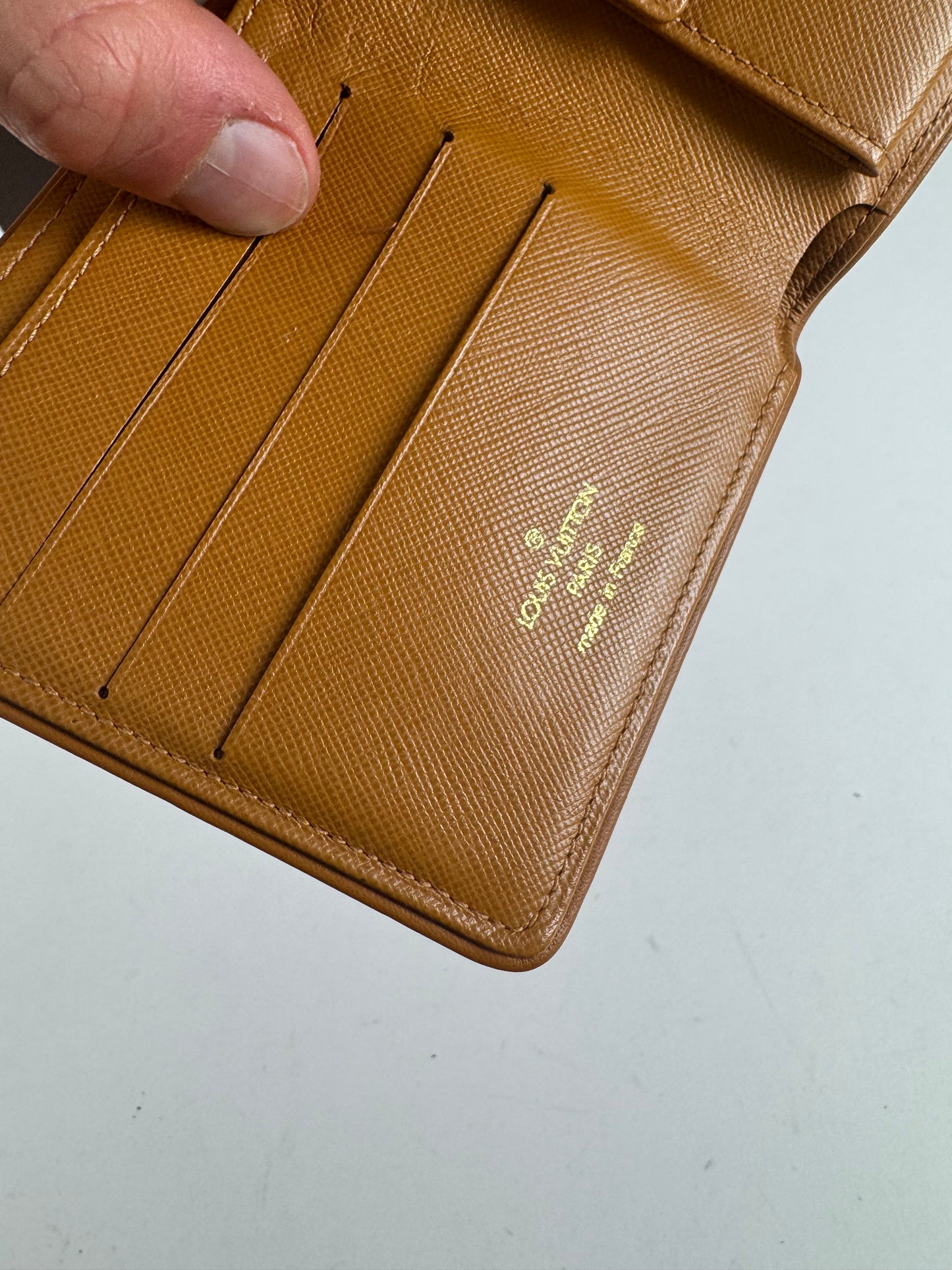 Vintage Louis Vuitton Canvas Monogram Wallet Yellow white