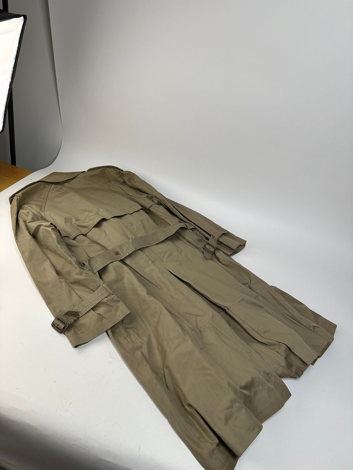 Vintage Yves Saint Laurent Trench Coat Sage Green M/L
