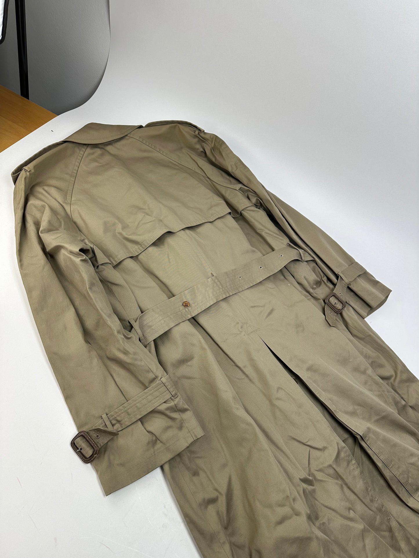 Vintage Yves Saint Laurent Trench Coat Sage Green M/L