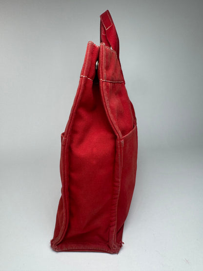 Vintage Hermes Canvas shopper red