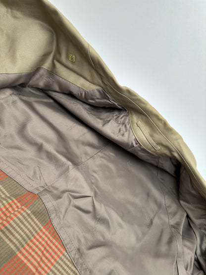 Vintage Yves Saint Laurent Trench Coat Sage Green M/L