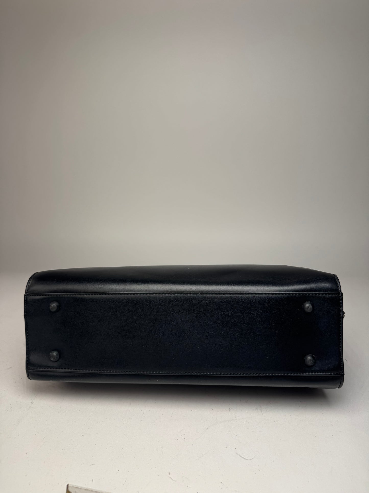 Vintage Courreges Leather Handbag Black