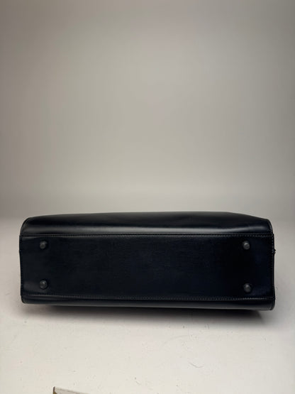 Vintage Courreges Leather Handbag Black