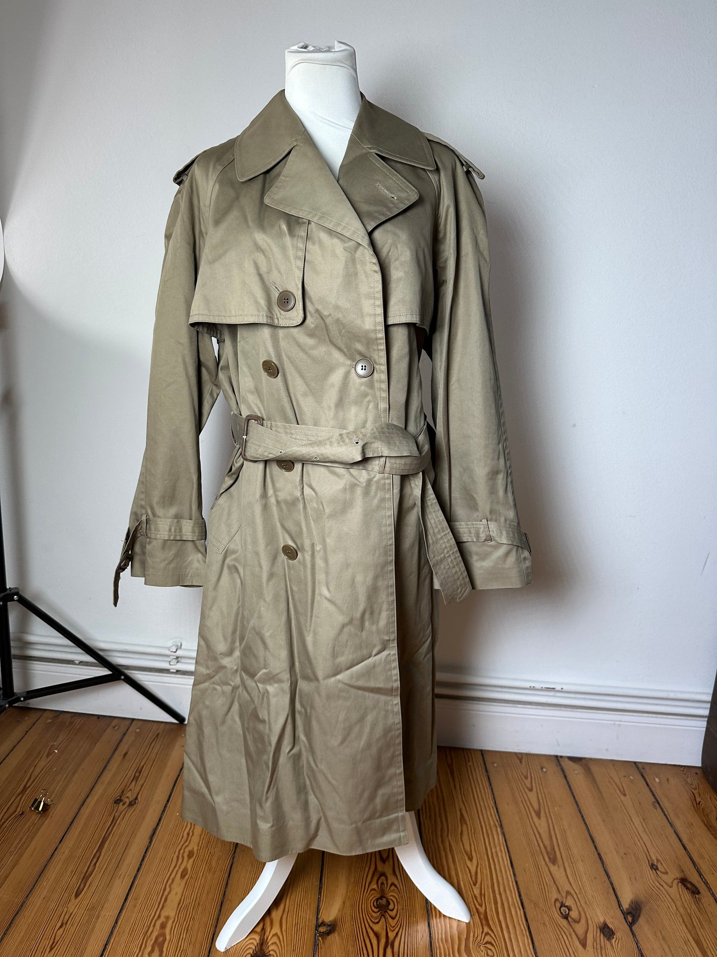 Vintage Yves Saint Laurent Trench Coat Sage Green M/L