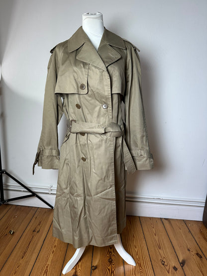 Vintage Yves Saint Laurent Trench Coat Sage Green M/L