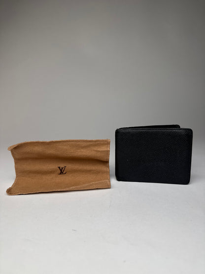 Vintage Louis Vuitton Taiga Leather Card Holder Black