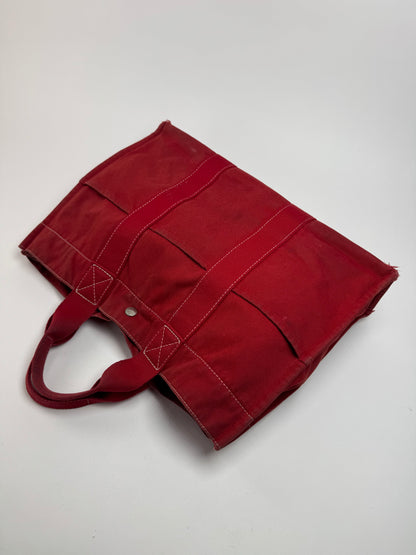 Vintage Hermes Canvas shopper red