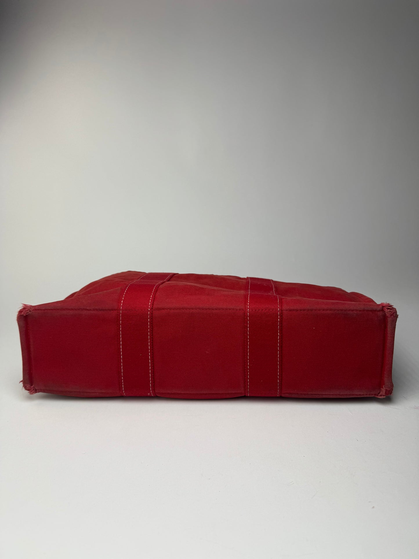 Vintage Hermes Canvas shopper red