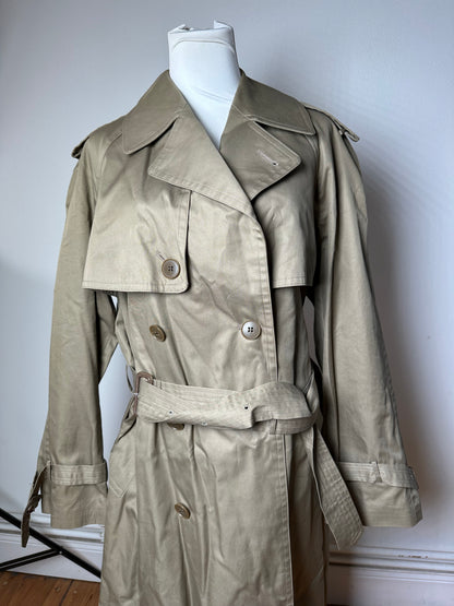 Vintage Yves Saint Laurent Trench Coat Sage Green M/L