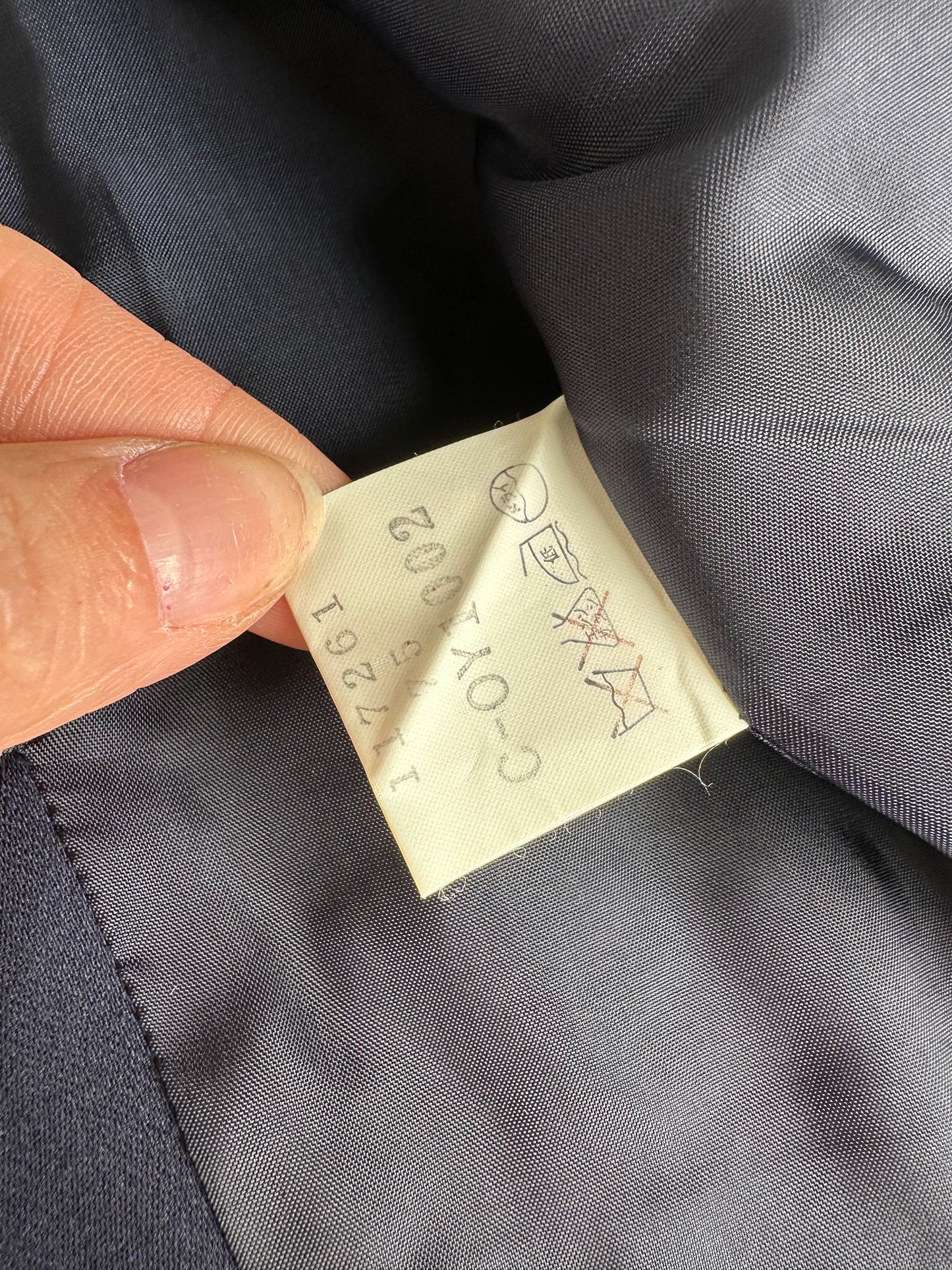 Vintage Balenciaga Silk Blend Jacket Navy Gold Buttons L
