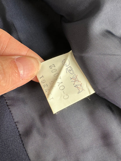 Vintage Balenciaga Silk Blend Jacket Navy Gold Buttons L