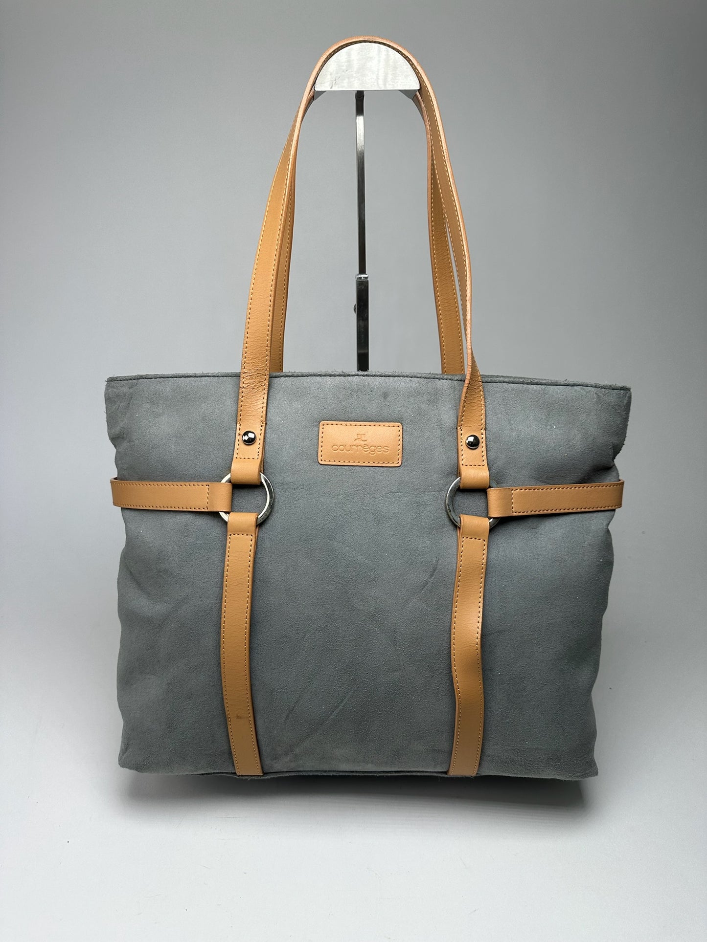 Vintage Courreges Suede Shopper gray