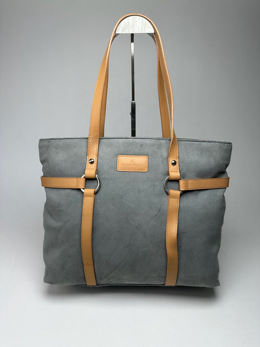 Vintage Courreges Suede Shopper gray