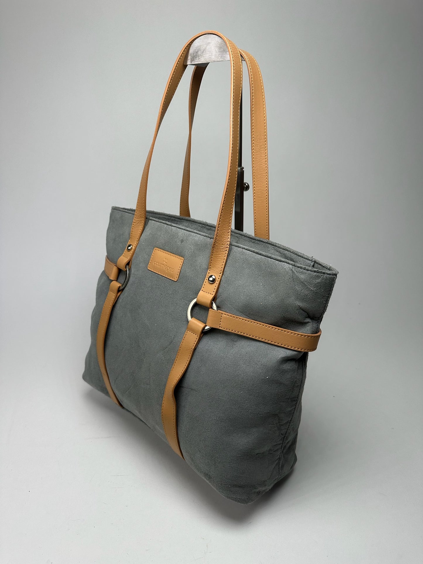 Vintage Courreges Suede Shopper gray