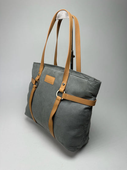 Vintage Courreges Suede Shopper gray