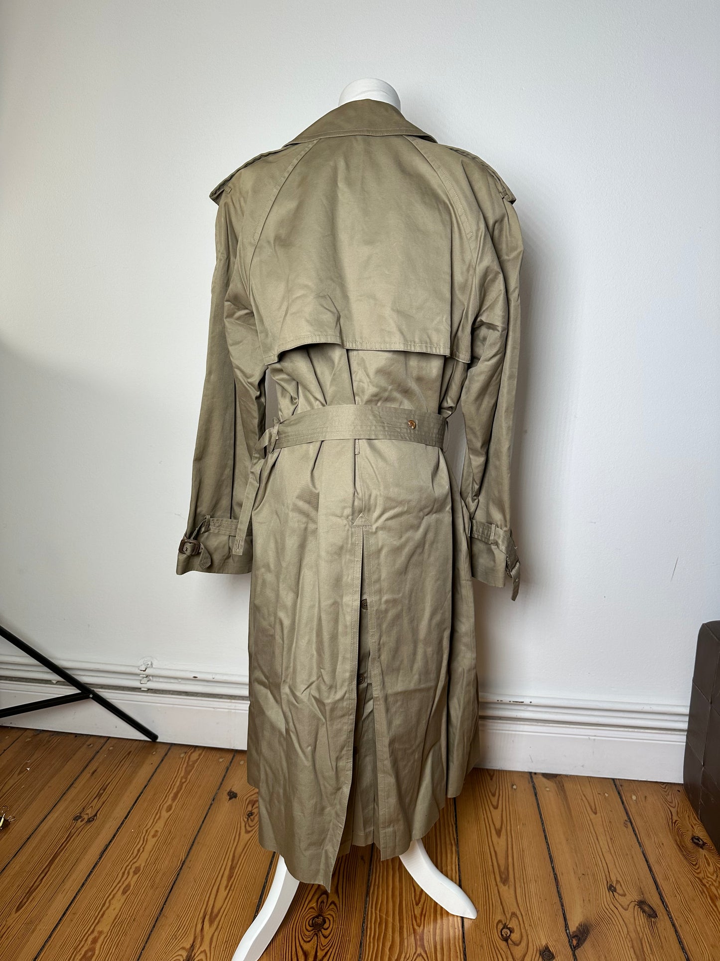 Vintage Yves Saint Laurent Trench Coat Sage Green M/L