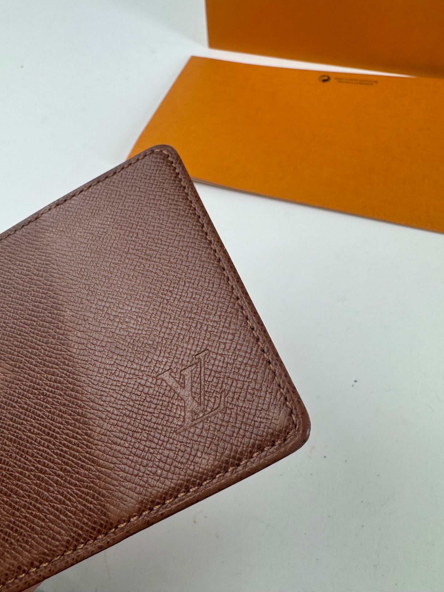 Vintage Louis Vuitton Leather Card Holder Brown