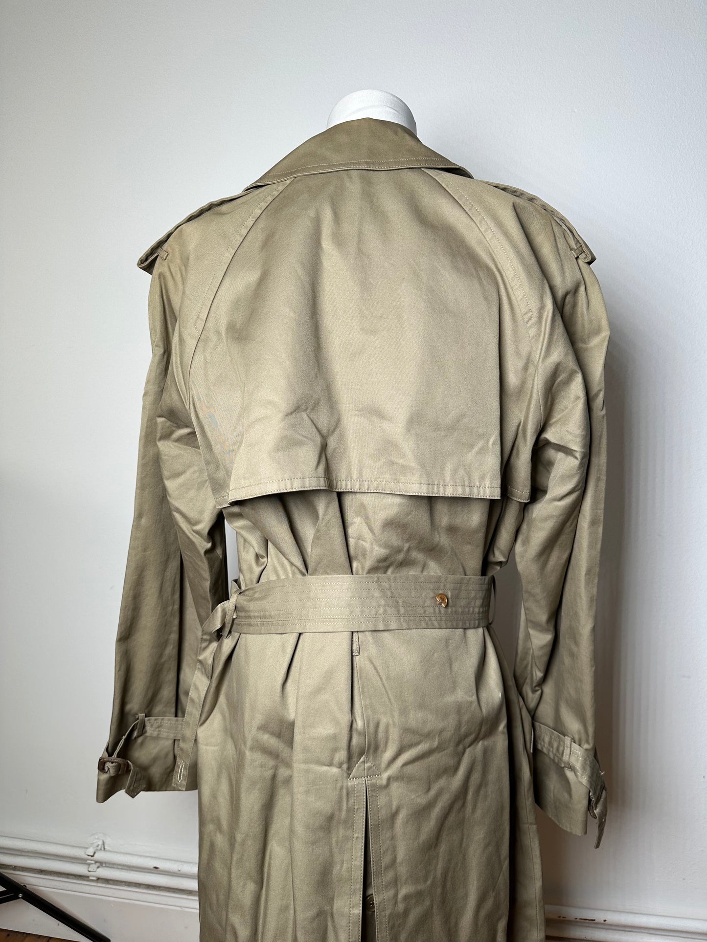 Vintage Yves Saint Laurent Trench Coat Sage Green M/L