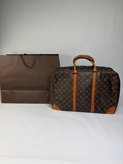 Vintage Louis Vuitton Monogram Canvas Weekender Bag c. 1987 Brown