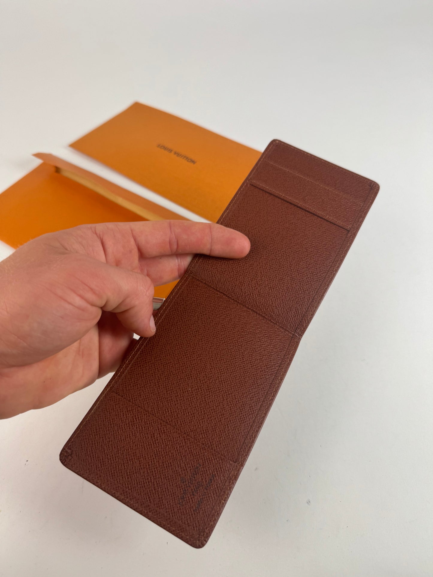 Vintage Louis Vuitton Leather Card Holder Brown