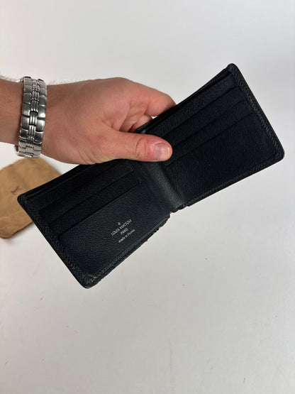 Vintage Louis Vuitton Taiga Leather Card Holder Black