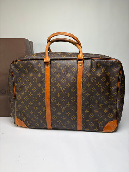 Vintage Louis Vuitton Monogram Canvas Weekender Bag c. 1987 Brown