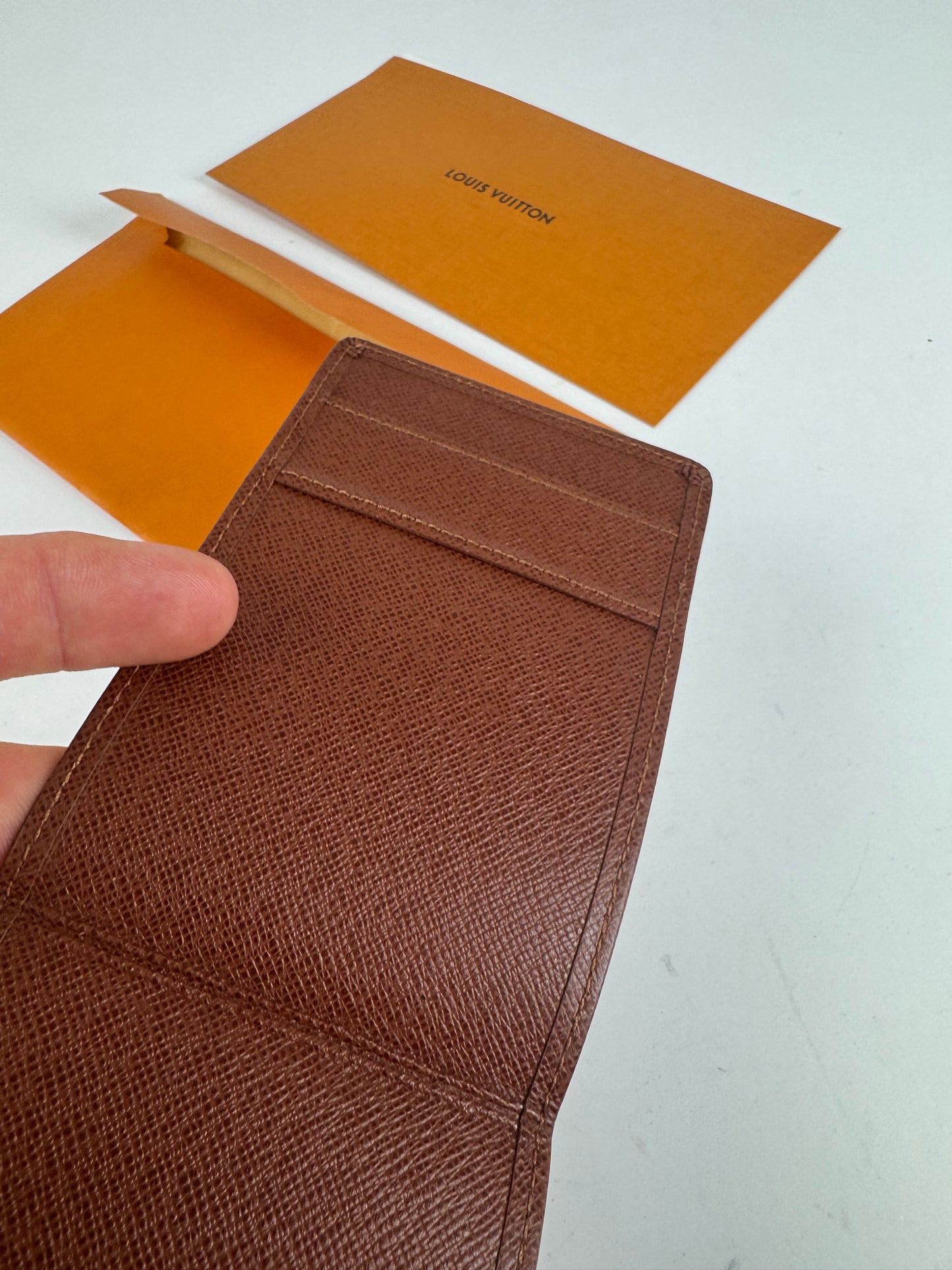 Vintage Louis Vuitton Leather Card Holder Brown