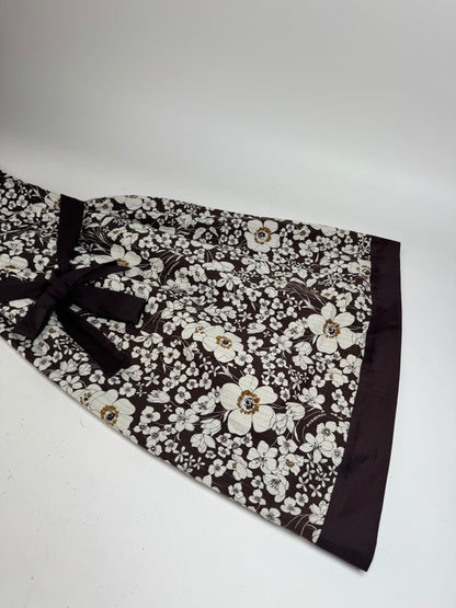 Vintage Burberry Floral Dresd Black White