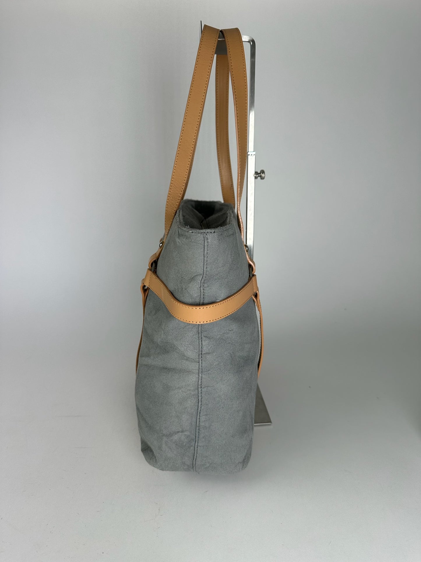 Vintage Courreges Suede Shopper gray