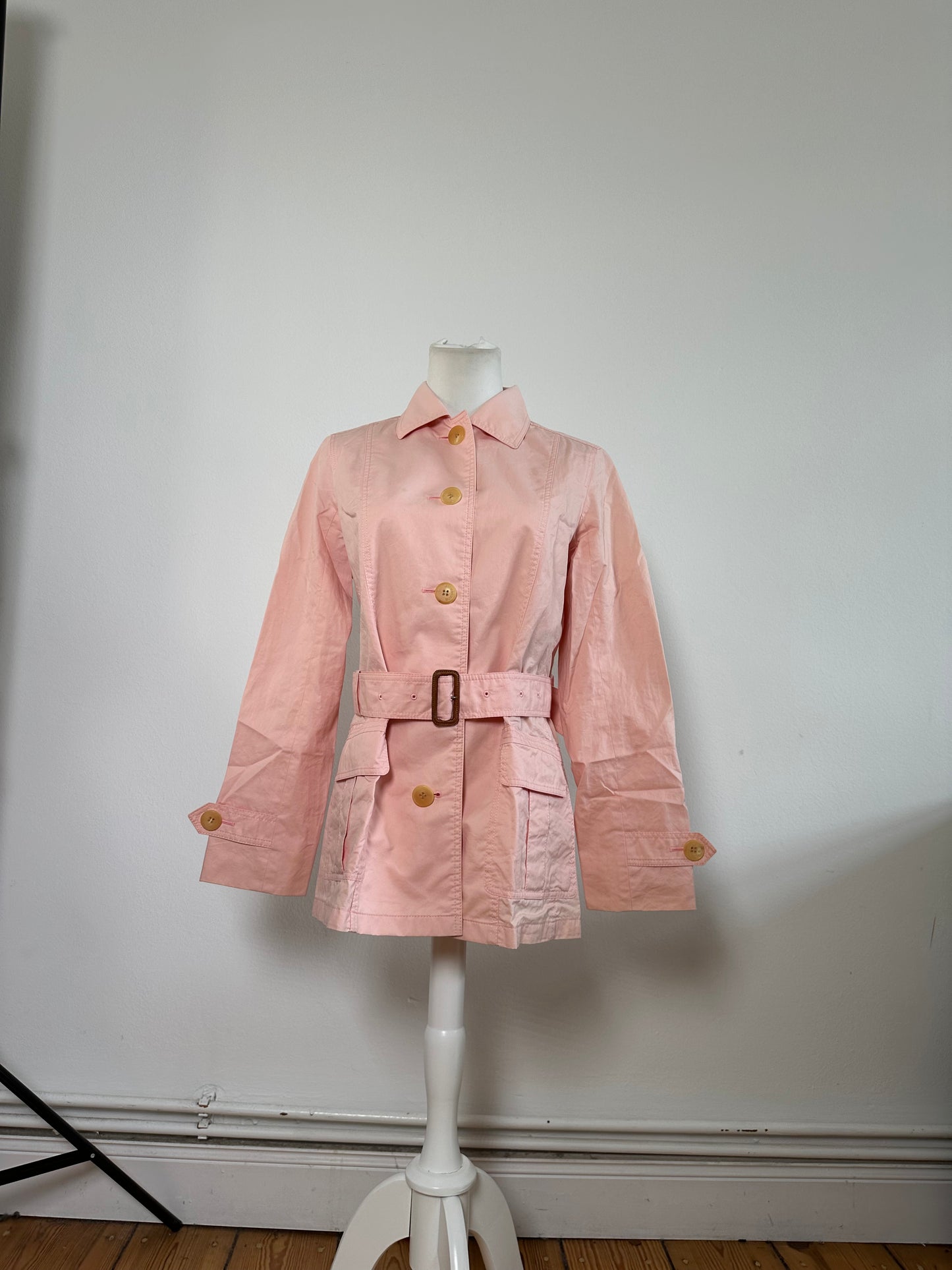Vintage Burberry Cotton Coat Light Pink M
