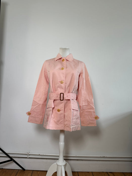 Vintage Burberry Cotton Coat Light Pink M