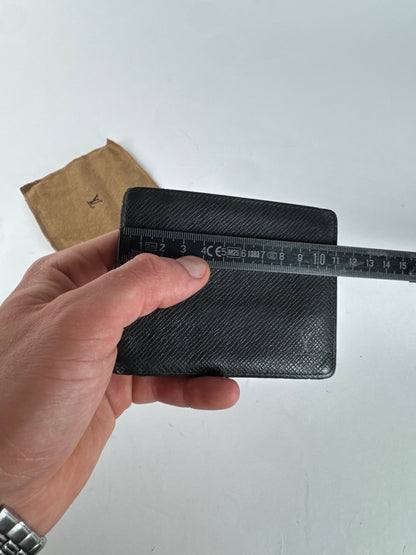 Vintage Louis Vuitton Taiga Leather Card Holder Black
