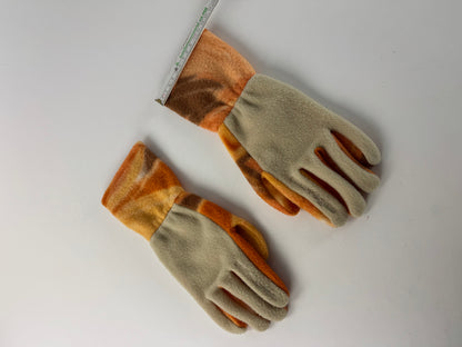 Vintage Courreges Paris Wool Gloves Grey Orange M