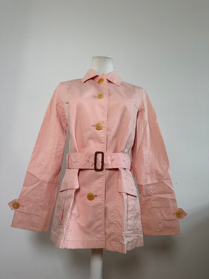 Vintage Burberry Cotton Coat Light Pink M