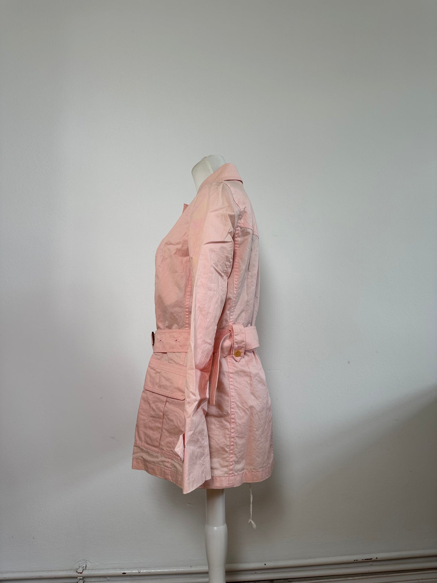 Vintage Burberry Cotton Coat Light Pink M