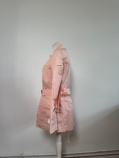 Vintage Burberry Cotton Coat Light Pink M