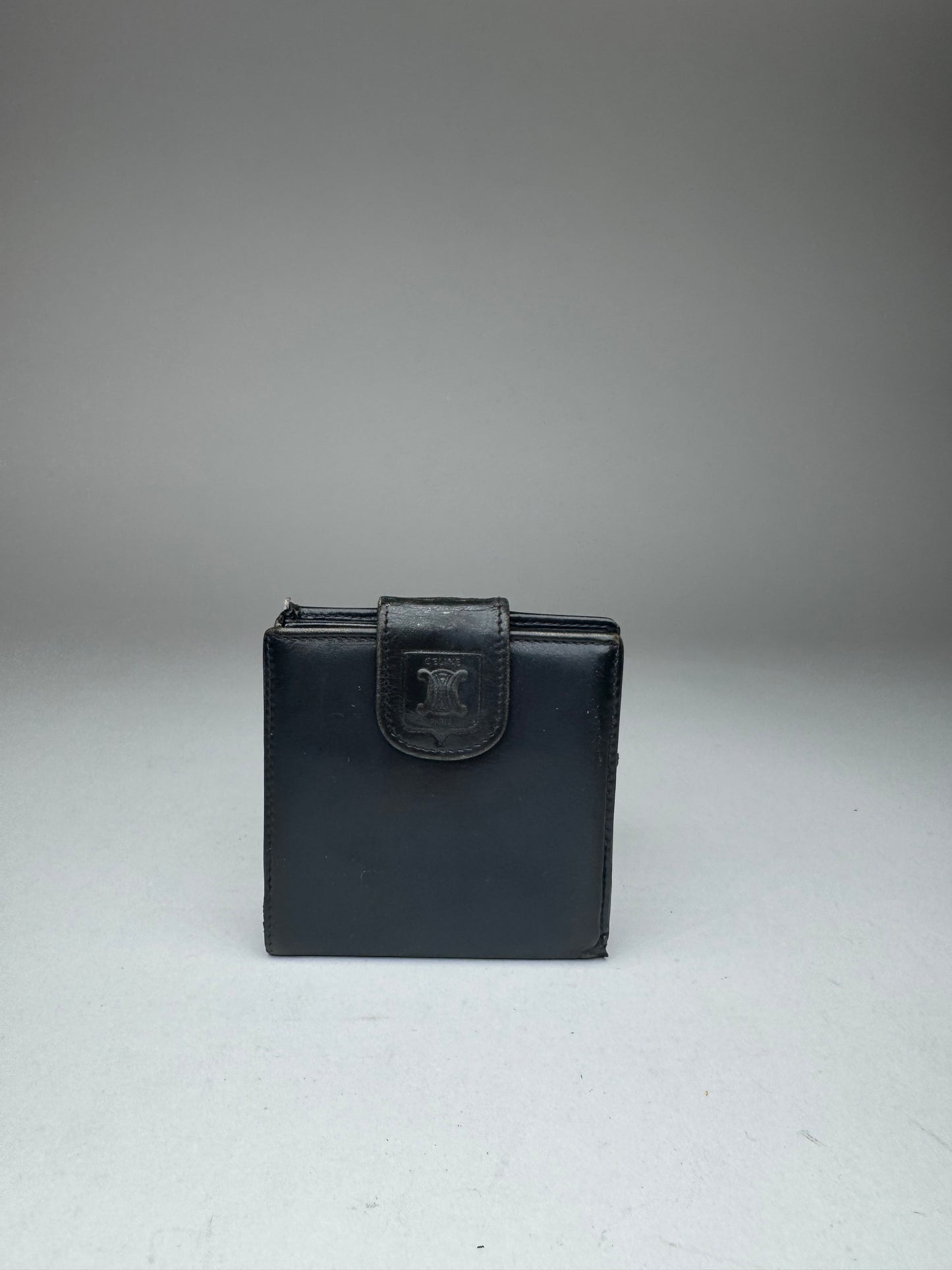 Vintage Celine Paris leather Wallet navy