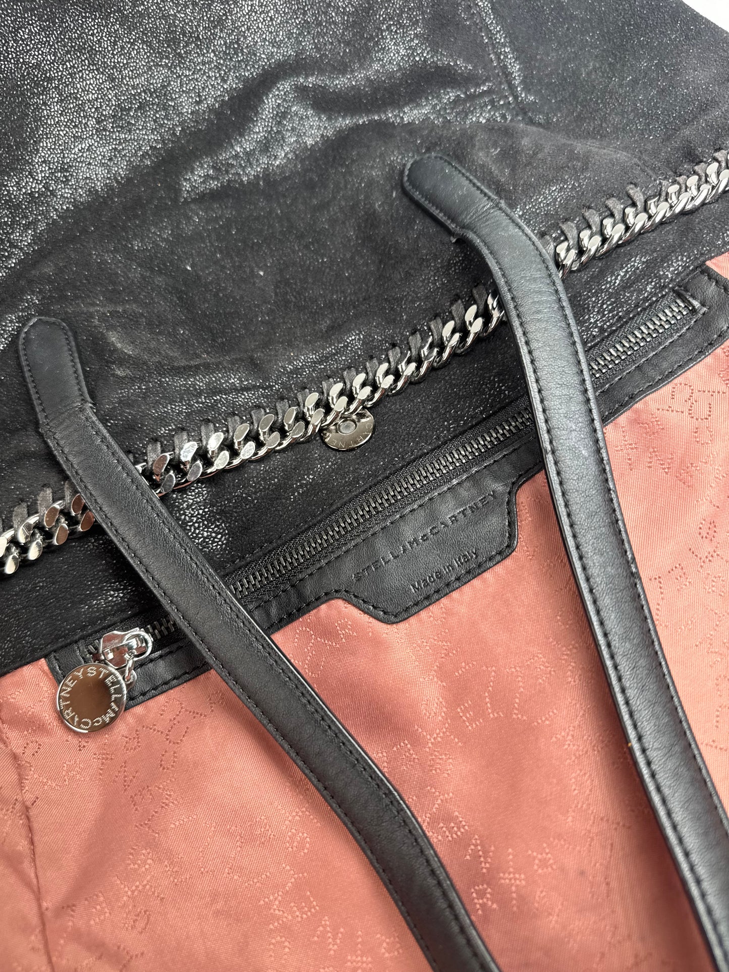 Vintage Stella Mc Cartney Vegan Leather Falabella Tote Bag Black