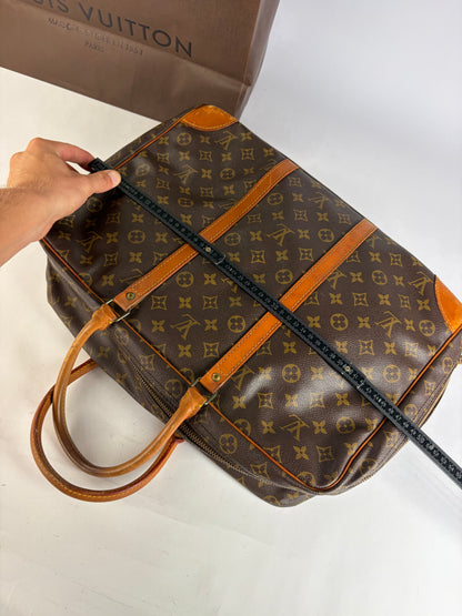 Vintage Louis Vuitton Monogram Canvas Weekender Bag c. 1987 Brown
