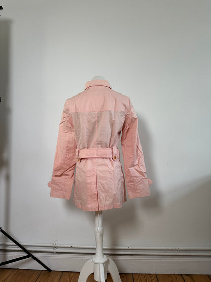 Vintage Burberry Cotton Coat Light Pink M