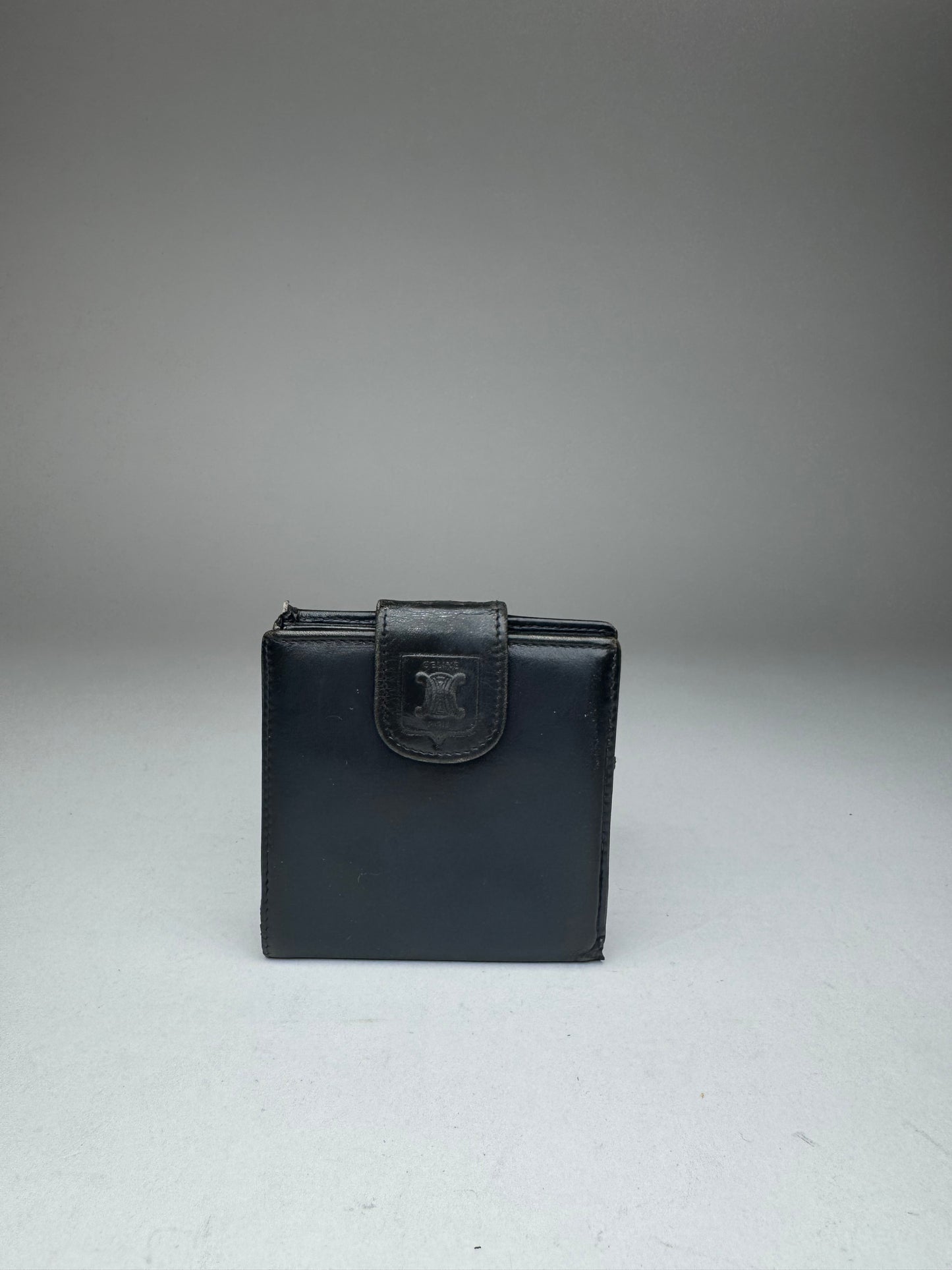 Vintage Celine Paris leather Wallet navy