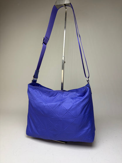 Vintage Issey Miyake Structured Shoulder Bag Purple Silver