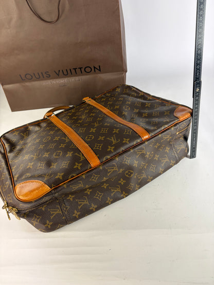 Vintage Louis Vuitton Monogram Canvas Weekender Bag c. 1987 Brown