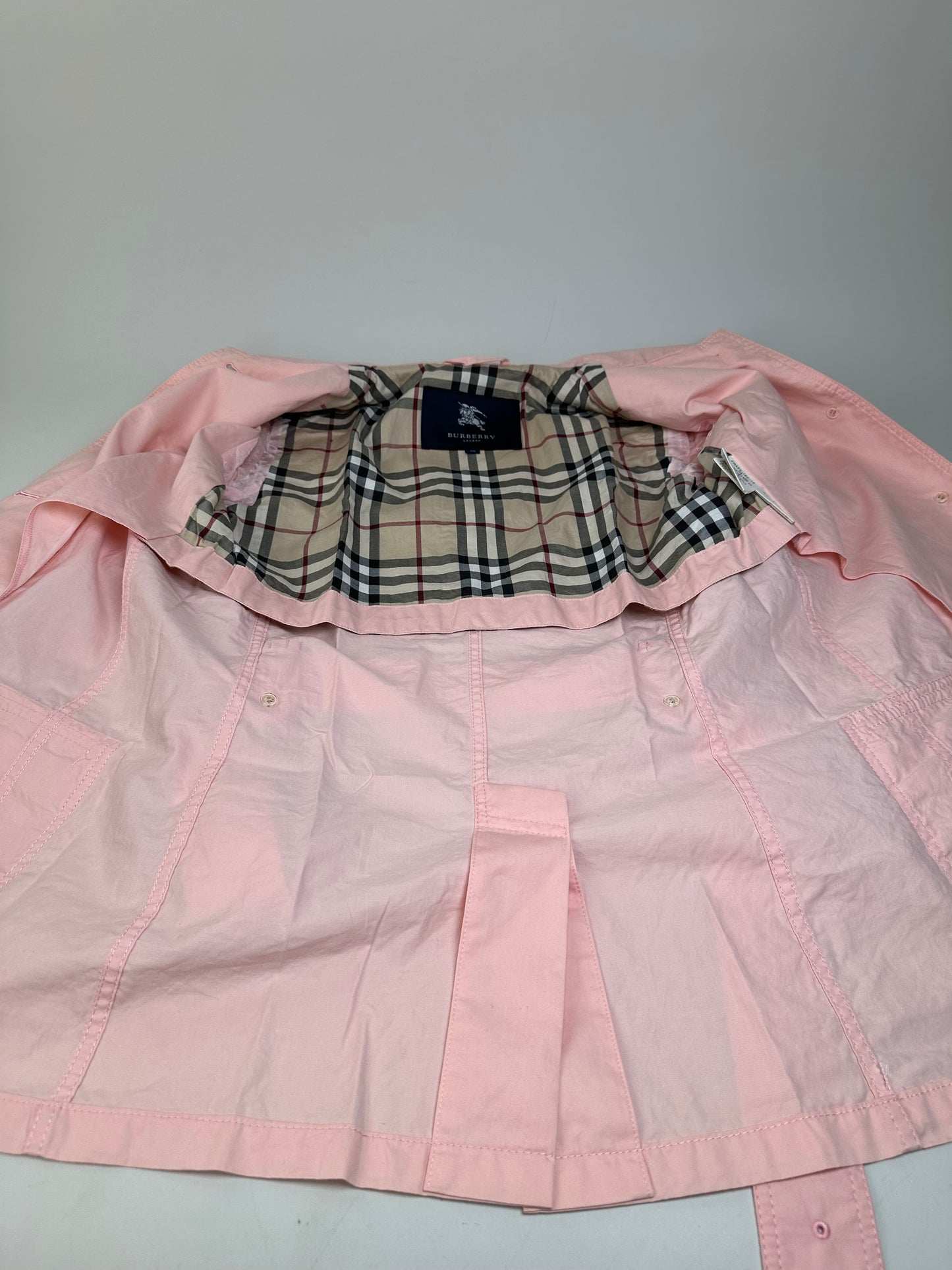 Vintage Burberry Cotton Coat Light Pink M
