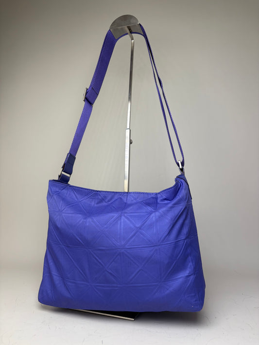 Vintage Issey Miyake Structured Shoulder Bag Purple Silver