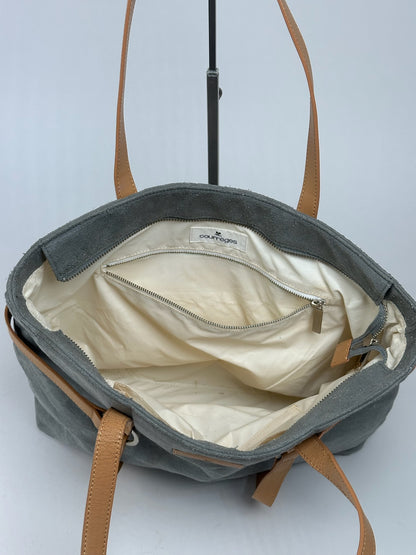 Vintage Courreges Suede Shopper gray